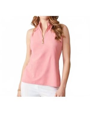 spartina 449 Keira Zip Tank - Pink