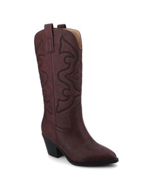 Journee Collection Journee Chantry Wide Calf Boots - Brown