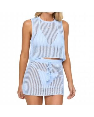 LSPACE Sander Cropped Top - Blue