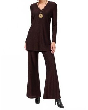 Johnny Was Jenna Metallic Easy Pant - Red