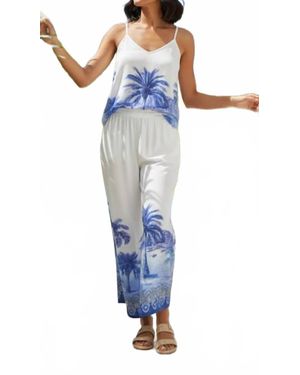 Tolani Feodora Wide Leg Pants - Blue