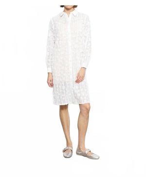 Zero Degrees Celsius Lace Shirt Dress - White