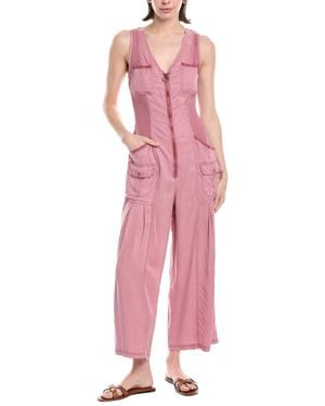 XCVI Macgowan Crop Jumpsuit - Pink