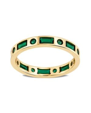 Sterling Forever Sterling Emerald Cz Ethel Ring - Metallic