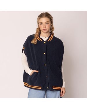 TRUEDAMES College Game Day Sherpa Vest - Blue