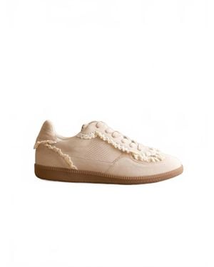Oasis Society April Lace Trimmed Retro Sneaker - White