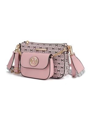 MKF Ciri Crossbody Double Bag Versatile By Mia K - Pink