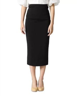 Gracia High Waist Fitted Skirt - Black