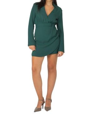 Dex Collared Mini Dress - Green