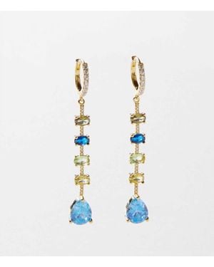 Native Gem Multi Gemstone Drop Earrings - Blue