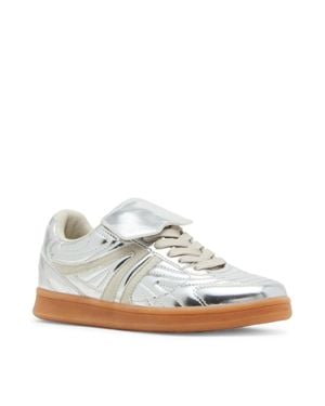Steve Madden Madrid Sneaker Metallic Lifestyle Shoes Hawk2839 - White
