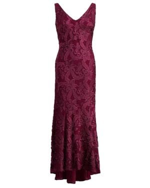 Ralph Lauren Floral Lace Gown - Purple