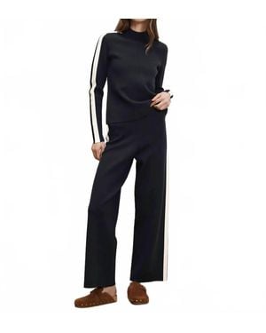 Veronica Beard Jenkins Knit Track Pant - Black
