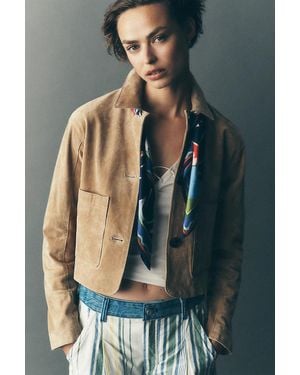 Blank NYC Real Suede Crop Jacket - Multicolor