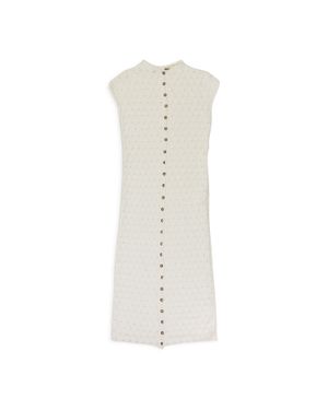 GAUNTLETT CHENG Cherry Cardi Sweater Dress - Natural