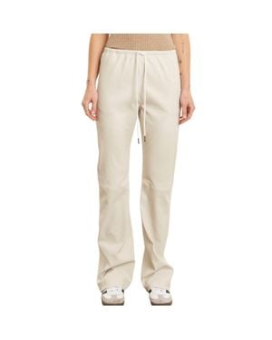 SPRWMN Drawstring Straight Leg Pants - Natural