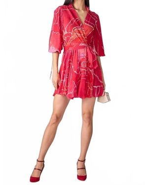 SAAKSHA & KINNI Faye Wrap Dress - Red