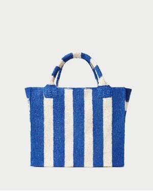 Loeffler Randall Sol Crochet Beach Tote - Blue