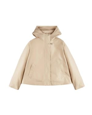 Fay Short Parka With Integrated Hood - Natural