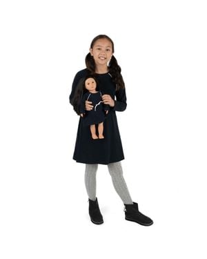 Leveret Matching Bow Tie Dress Set - Black