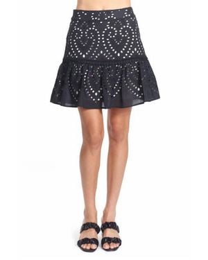 Corey Lynn Calter Blair Ruffle Hem Mini Skirt - Black