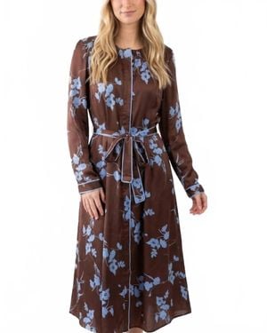 Cartolina Nantucket Helene Upstate Floral Midi Dress - Red
