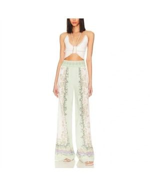 Alice + Olivia Alabama Palazzo Wide Leg Pants - White