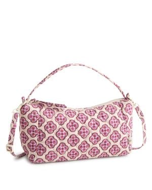 Vera Bradley Outlet Cotton Mini Slouchy Crossbody Bag - Pink