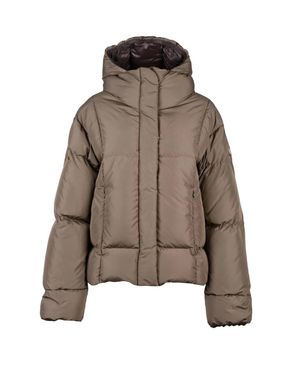 Bacon Taupe Polyester Oaks Down Jacket - Brown