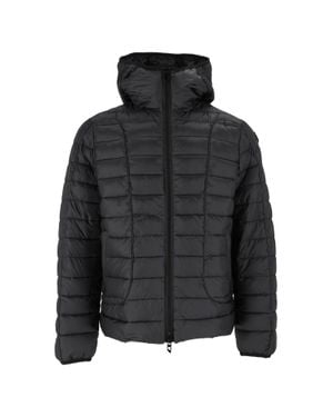 DIESEL Quilted Padded Hooded Jacket - Black