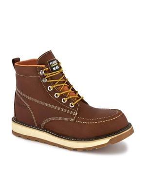Ferrato Work Leather Boots - Brown