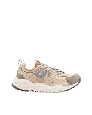 Flower Mountain Bicolor Suede Sneakers - Natural