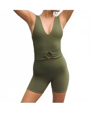Montce Kim Short Onesie - Green