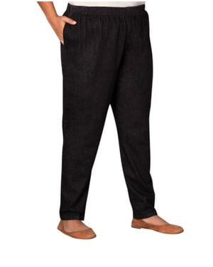 On The Plus Side Plus Size Tailored Denim Petite Jeans - Black