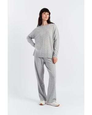 Chinti & Parker Light- Wool-Cashmere Slouchy Sweater - Gray