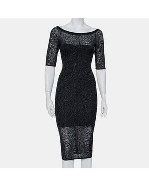 Alexandre Vauthier Stretch Lace Bodycon Dress - Black