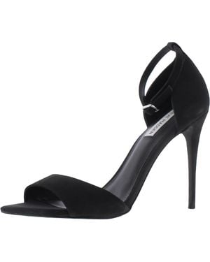 Steve Madden Manic Faux Suede Ankle Strap Pumps - Black