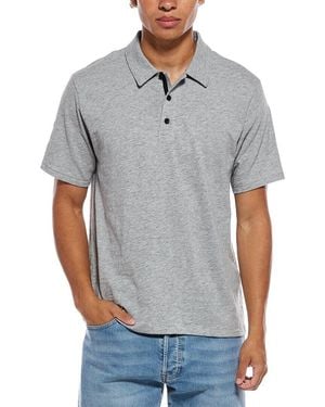 Rag & Bone Lightweight Slub Polo Shirt - Gray