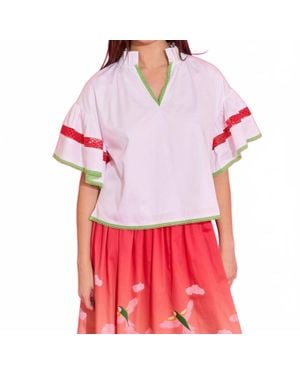 Alden Adair June V-Neck Top - Red