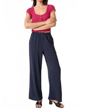 Mittoshop Charli Wide Leg Pants - Blue