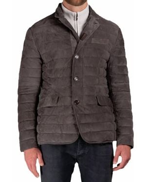 Moorer Zavyer-Ur Suede Down Jacket - Brown