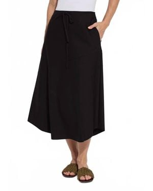 Lyssé Nora Drawstring Midi Skirt - Black