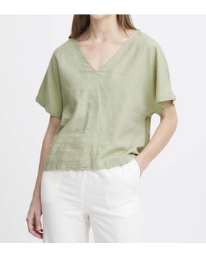 B.Young Falakka V Neck Blouse - Green