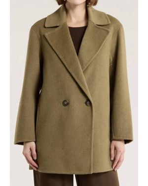 Vince Wool Blend Car Coat - Green