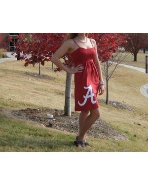 Glitter Gear College Of Alabama Logo Swarovski Crystal Dress - Green