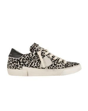 Philippe Model Low-Top Sneakers With Pony Skin Upper - Multicolor