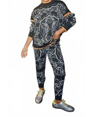 Never Fully Dressed Leg Knit Sweatpants - Blue