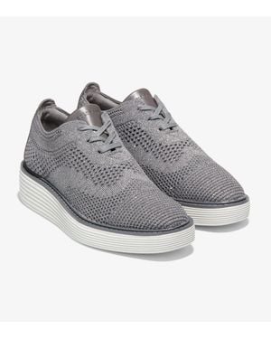 Cole Haan Original Grand Platform Stitchlite Oxford 9 Shoes Fzp239 ,9) - Gray