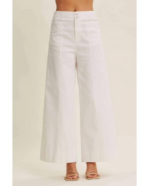 In February Bristol Stretch Wide Leg Pants - Natural