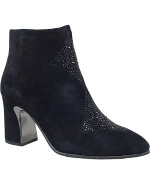 DJANGO & JULIETTE Kazou Heeled Leather Ankle Boots - Blue